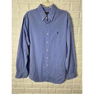 Ralph Lauren button up shirt Men's size XL Blue Dress shirt long sleeve